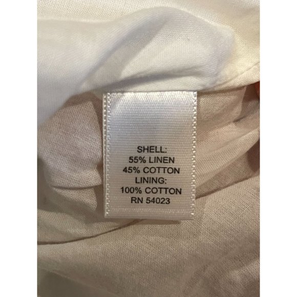 Banana Republic Womens Strapless Mini Dress Pinstripe Linen Grey White Size 10 - Picture 7 of 7